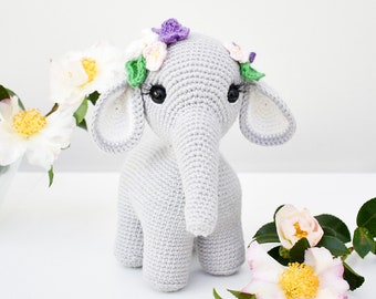 CROCHET PATTERN - Ella the garden Elelphant