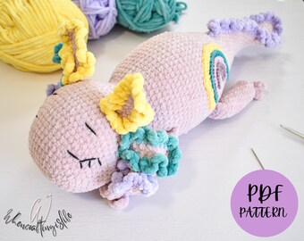 CROCHET PATTERN - Anika the Jumbo Axolotl