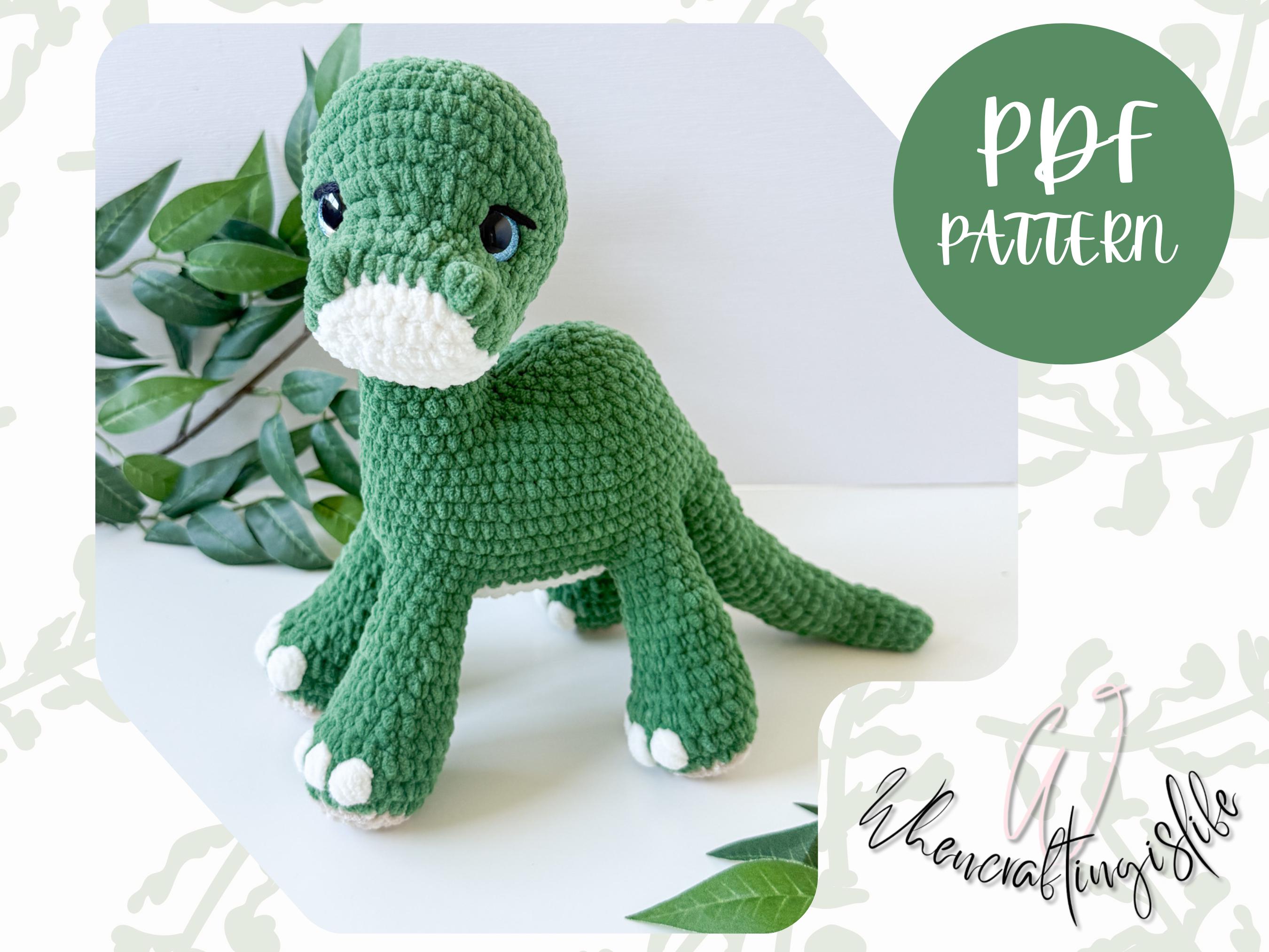 Crochet Pattern Brodie the Brontosaurus Amigurumi Dinosaur