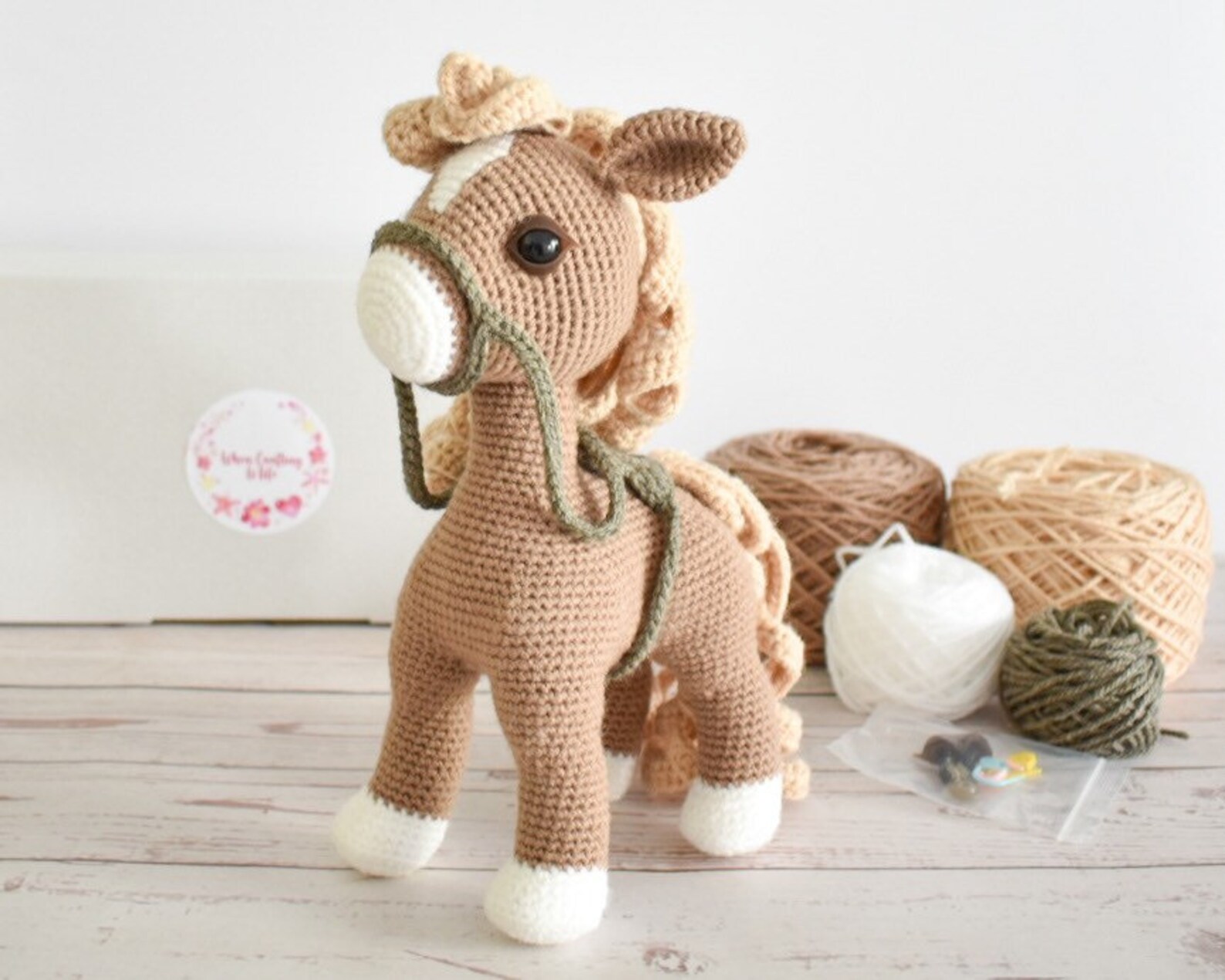 Kit De Crochet Tapis équestre Carons HR0016 - Neuf Scellé - 18x27 Pouces
