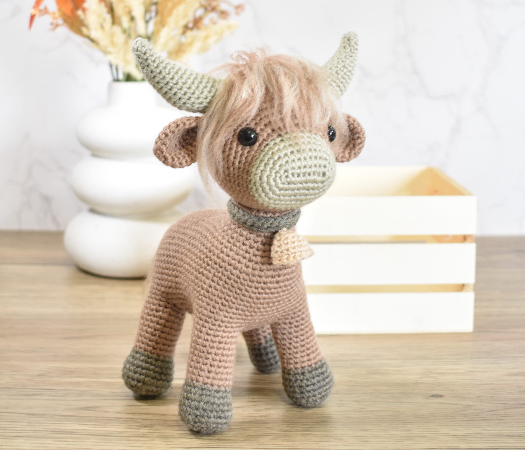 39 Highland Cow Crochet Patterns for Rustic, Fluffy Amigurumi Charm 14 Crochet Pattern Haye the Highland Cow