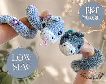Saffy the Snake crochet amigurumi snake toy PDF | Beginner-friendly