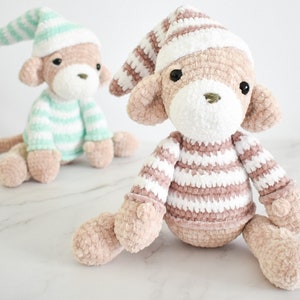 CROCHET PATTERN Moe the sleepy Monkey image 3