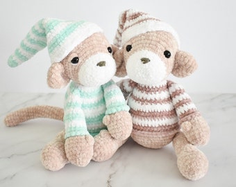 CROCHET PATTERN - Moe the sleepy Monkey