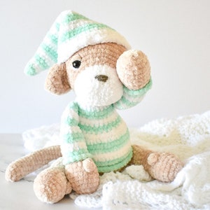 CROCHET PATTERN Moe the sleepy Monkey image 4