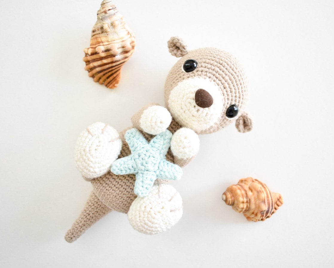 39 Otter Crochet Patterns for Cute Gifts, Nursery Decor, and Pocket-Sized Amigurumi 19 Crochet Pattern Ollie the baby Otter