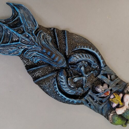 Shops ALIENS Life-Cycle Wall Art/Hanging/Alien egg/Facehugger/Chestburster/Alien Xenomorph/Alien Queen