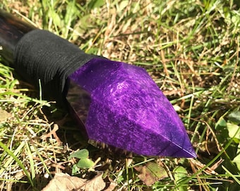 Purple Wizard Staff of Darkness Handmade Renaissance Faire Cosplay American Made DnD Larp Mage Costume Resin Gem Fantasy Decor Wizard Gift