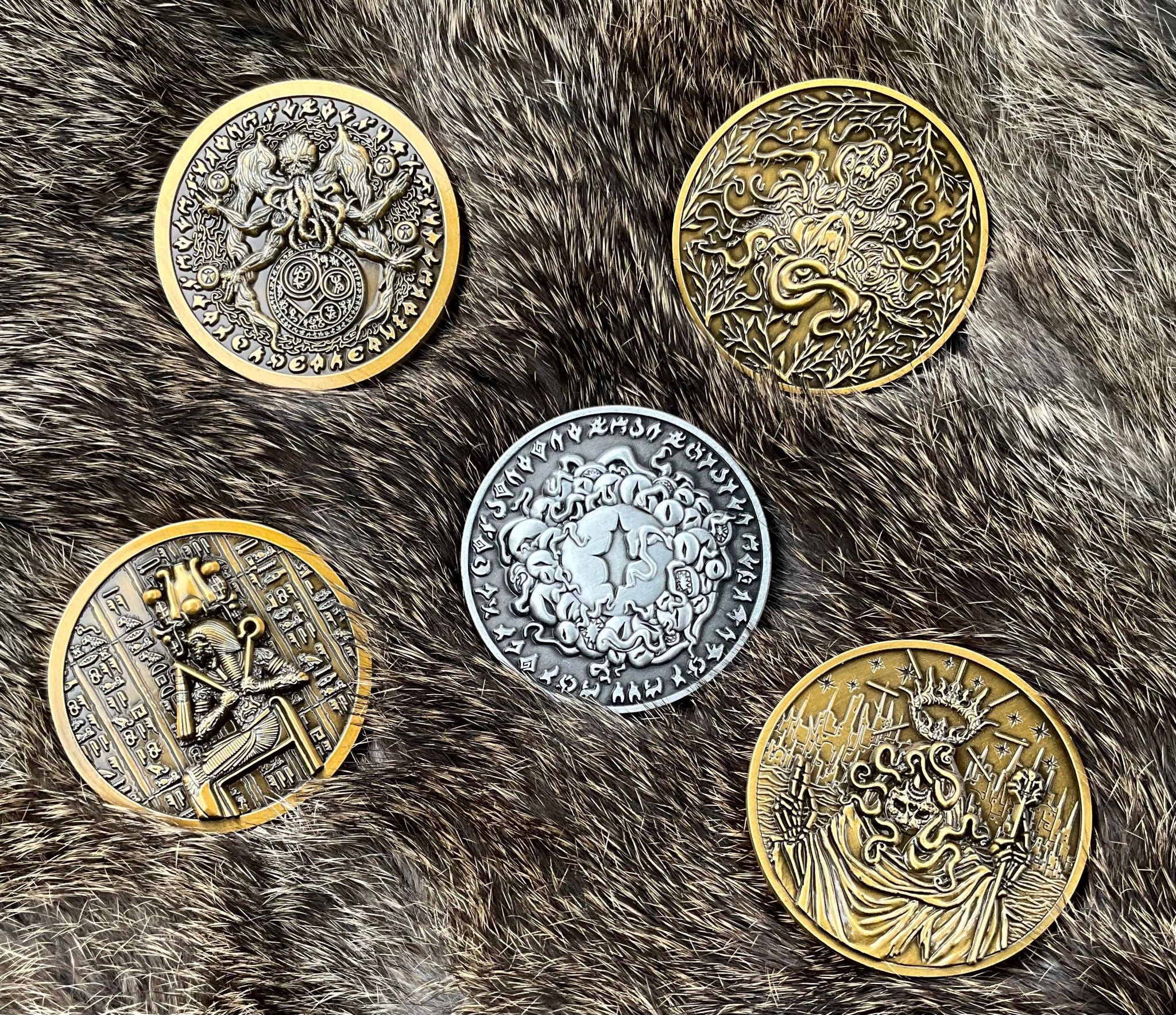 Cthulhu Coin Collection HP Lovecraft Mythology Eldritch Horror
