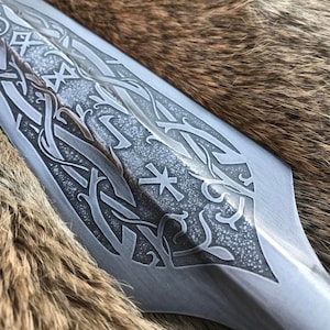 Viking Odin Spear Gungnir Norse Runes Hand Engraved Made in USA Viking Gift For Engagement Perfect Gift For Dad Unique Fathers Day Gift Idea
