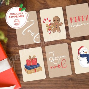 Étiquettes pour cadeaux de Noël à imprimer