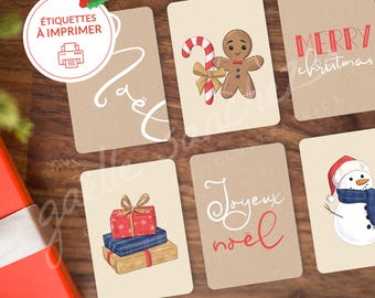 Etiquetas de presente de Natal para imprimir