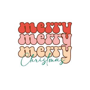 Merry Christmas Transfer, Christmas Transfer, Christmas Sublimation Transfer, Ready to Press