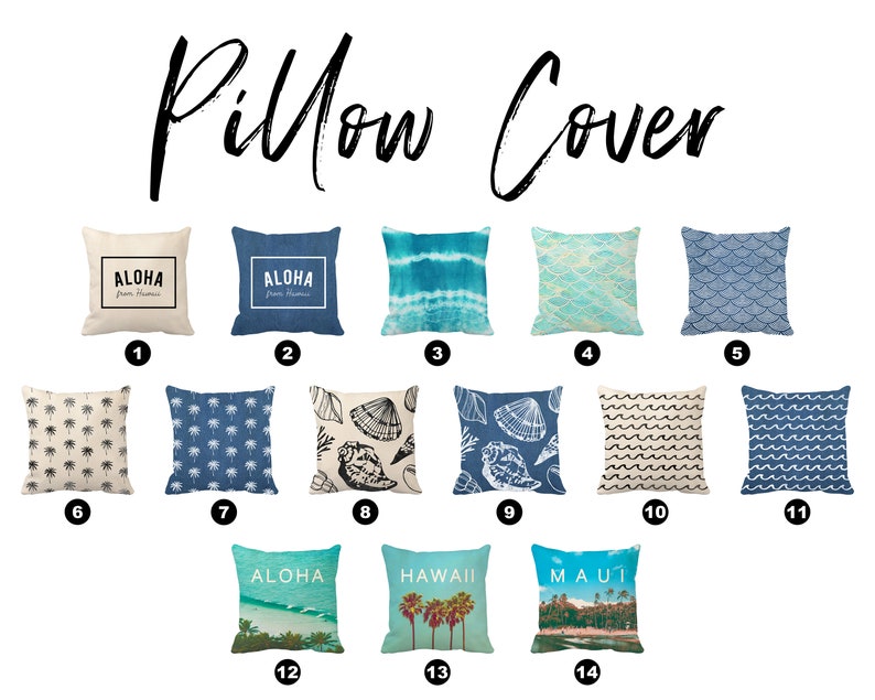 Pillow Covers Throw Pillow Cases Hawaii for Sofa Bed Cushion Etsy