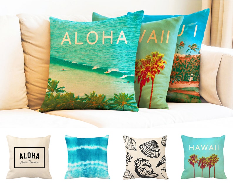 Pillow Covers Throw Pillow Cases Hawaii for Sofa Bed Cushion Etsy