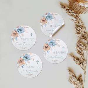 500Pcs Mi Bautizo Sticker Roll - Decor For Baptism Chile