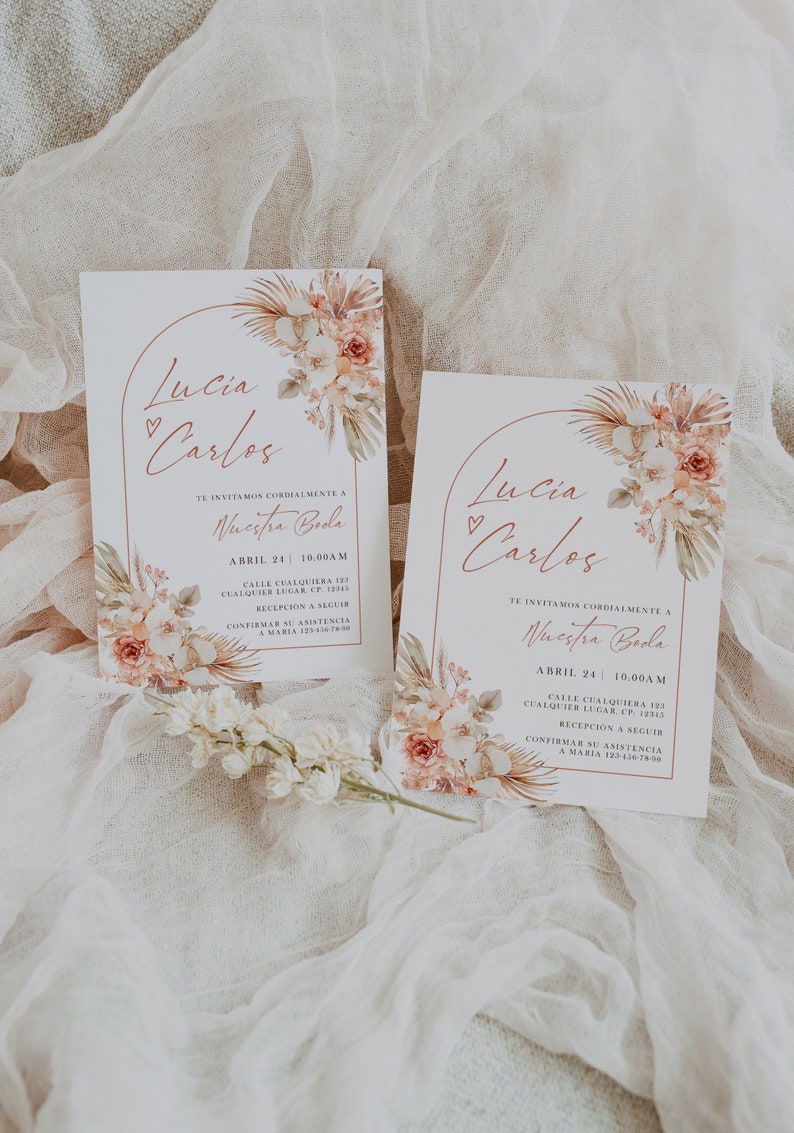 Plantilla De Invitaciones Para Boda En Español, Wedding Invitation ...