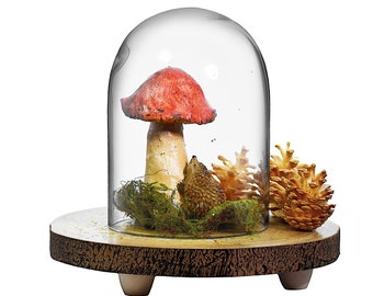 Clear Glass Bell Shaped Dome Cheese, Pastries, Cake, Cloche, Cover - Height 21cm