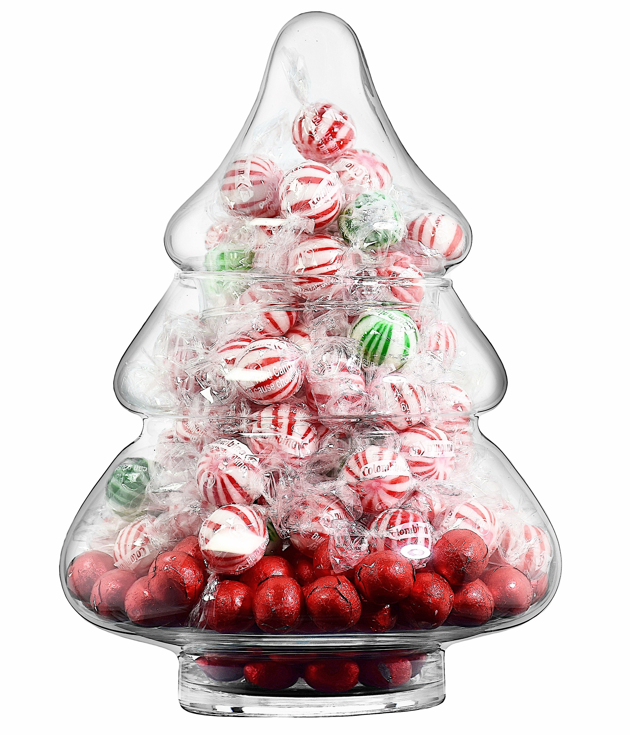 Clear Glass Christmas Tree Jar With Lid H25cm Hand Crafted Etsy UK