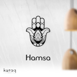 Minimalistyczny symbol dłoni Hamsa, metalowe zawieszki ścienne, znak dekoracyjny, prezent na szczęście na parapetówkę, ozdoba ścienna z błogosławieństwem, etniczna dekoracja ścienna