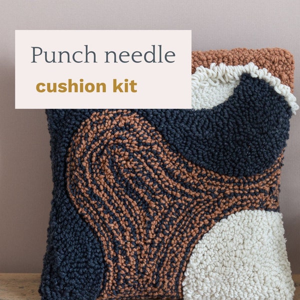 Beginner punch needle cushion / pillow kit