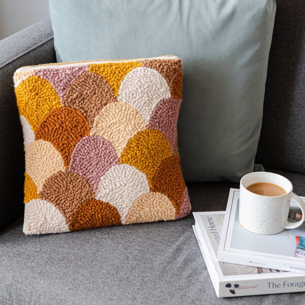 Needle Punch Pillow Etsy