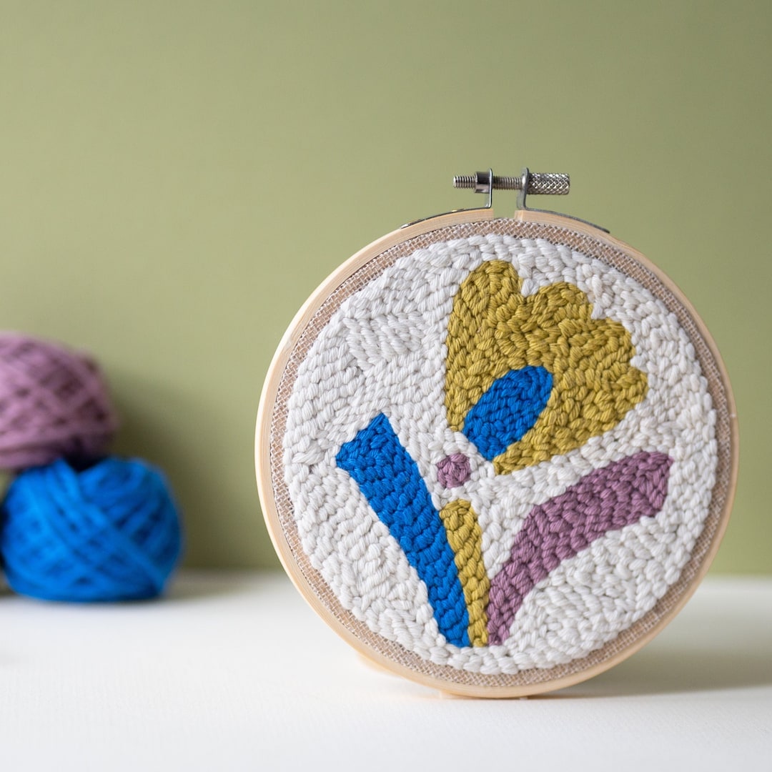 Beginner Punch Needle Kit abstract Floral Teacher Gift - Etsy
