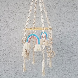 Baby Mobile, Macrame Baby Mobile, Rainbow Baby Mobile, Boho Nursery, Nursery mobile, Boho Baby Mobile, Boho Nursery, Boho Baby Mobile