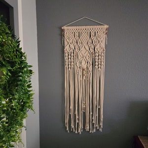 Large Natural Macrame Wall Decor, 22x58 Macrame Wall Hanging, Boho Home, Boho Decor, Macrame Wall Hanging, Wall Decor, Macrame Wall Decor