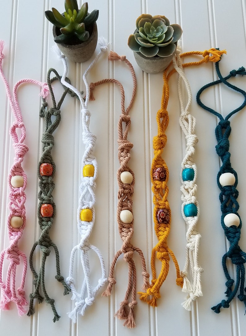 Boho Car Rearview Mirror Macramé Hanging Boho Car Decor Car Etsy