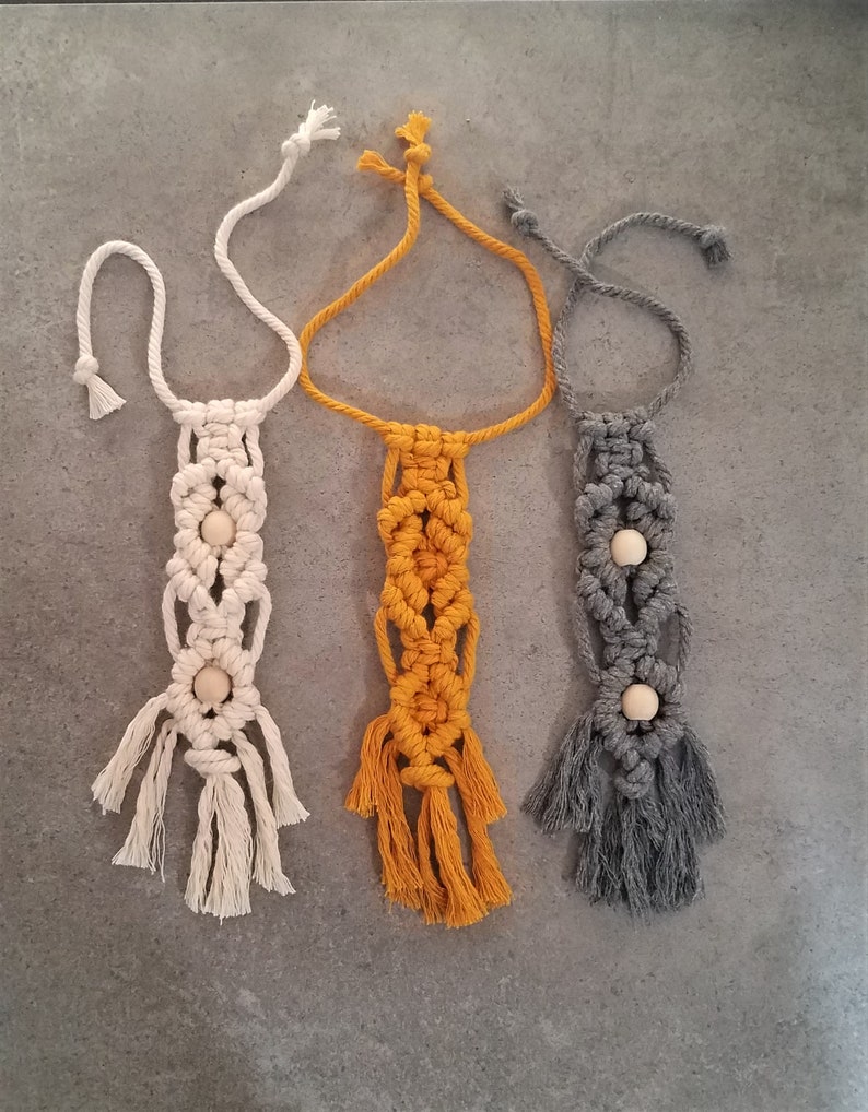 Boho Car Rearview Mirror Macramé Hanging Boho Car Decor Car Etsy