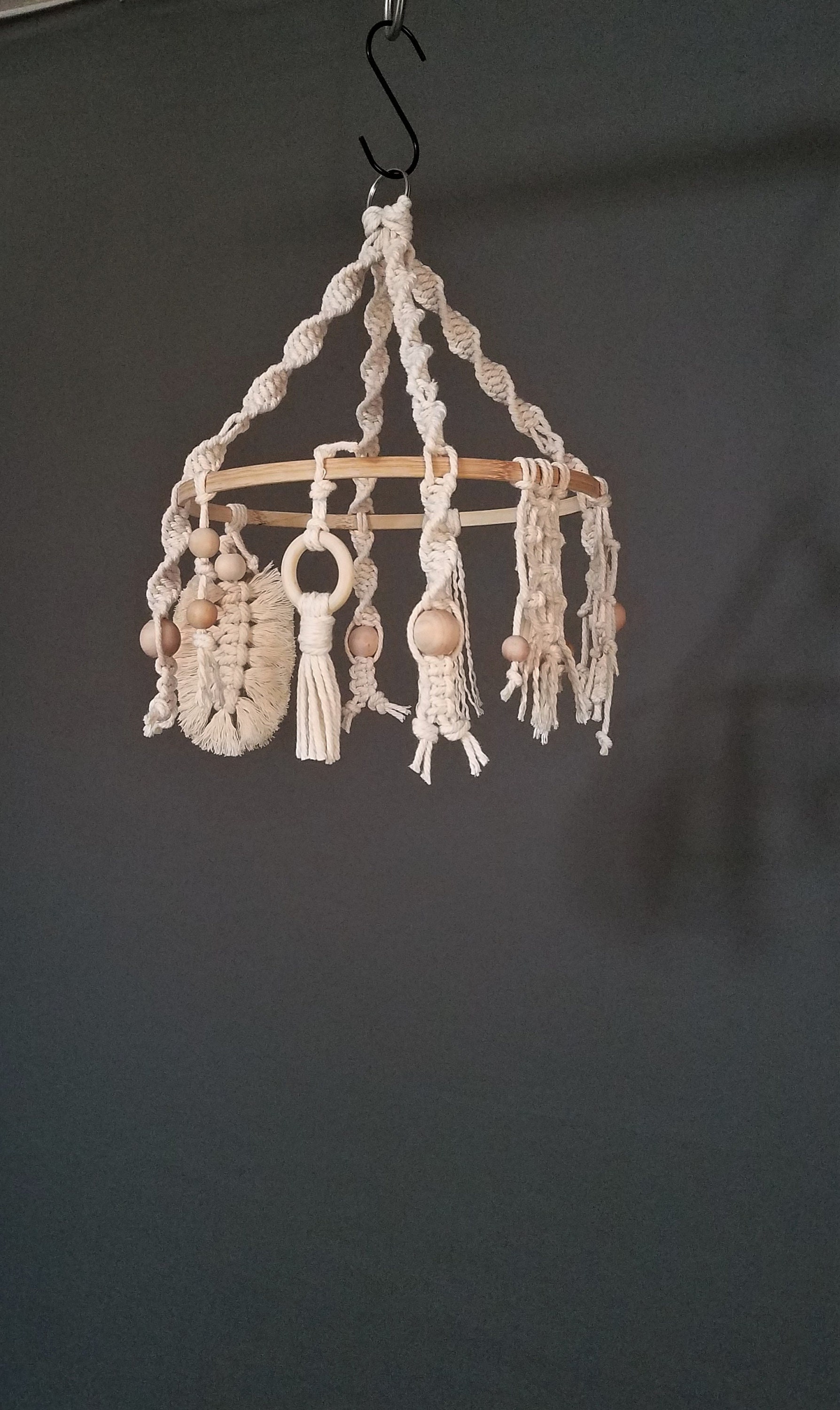 Crib Mobile Boho Nursery Macrame Baby Crib Mobile Macrame Etsy