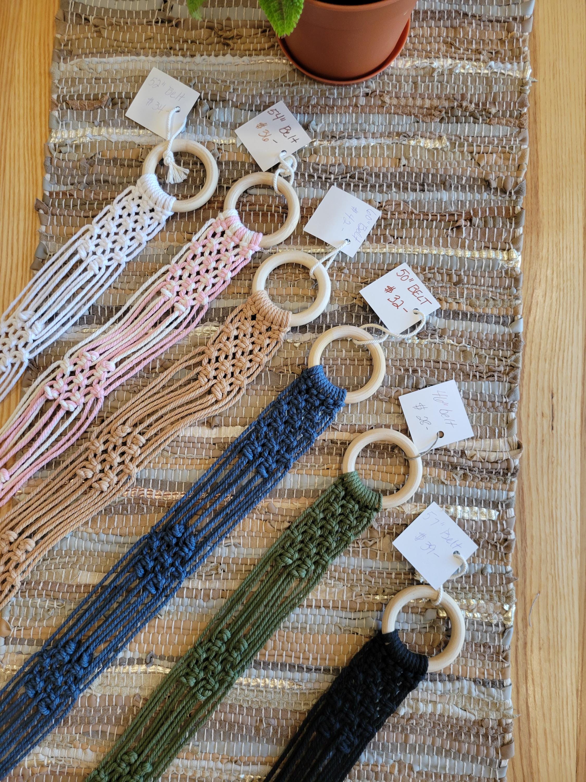 Boho Macrame Belt - Etsy