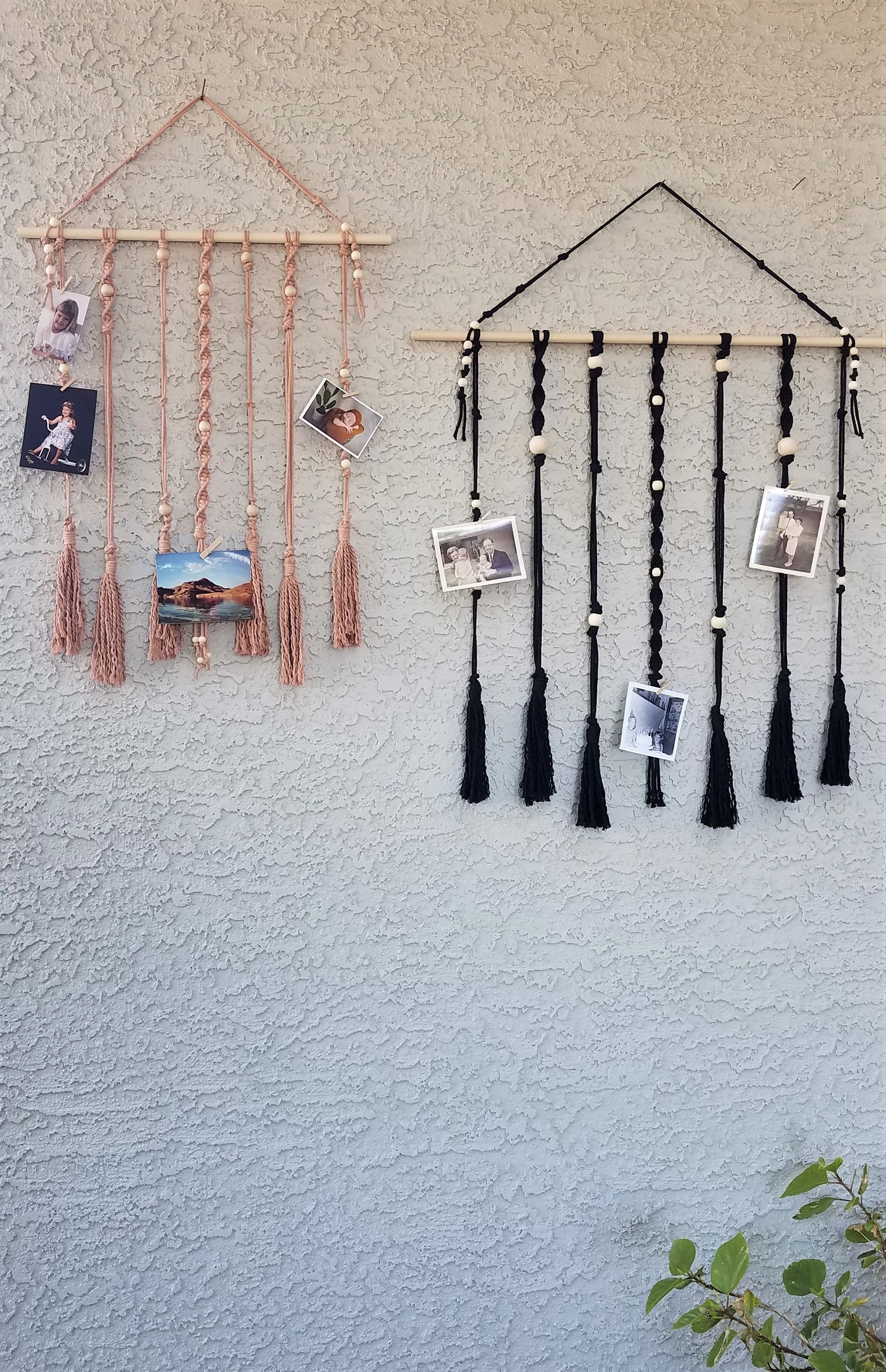 Mkono hanging photo display macrame wall hanging pictures online organizer boho home decor