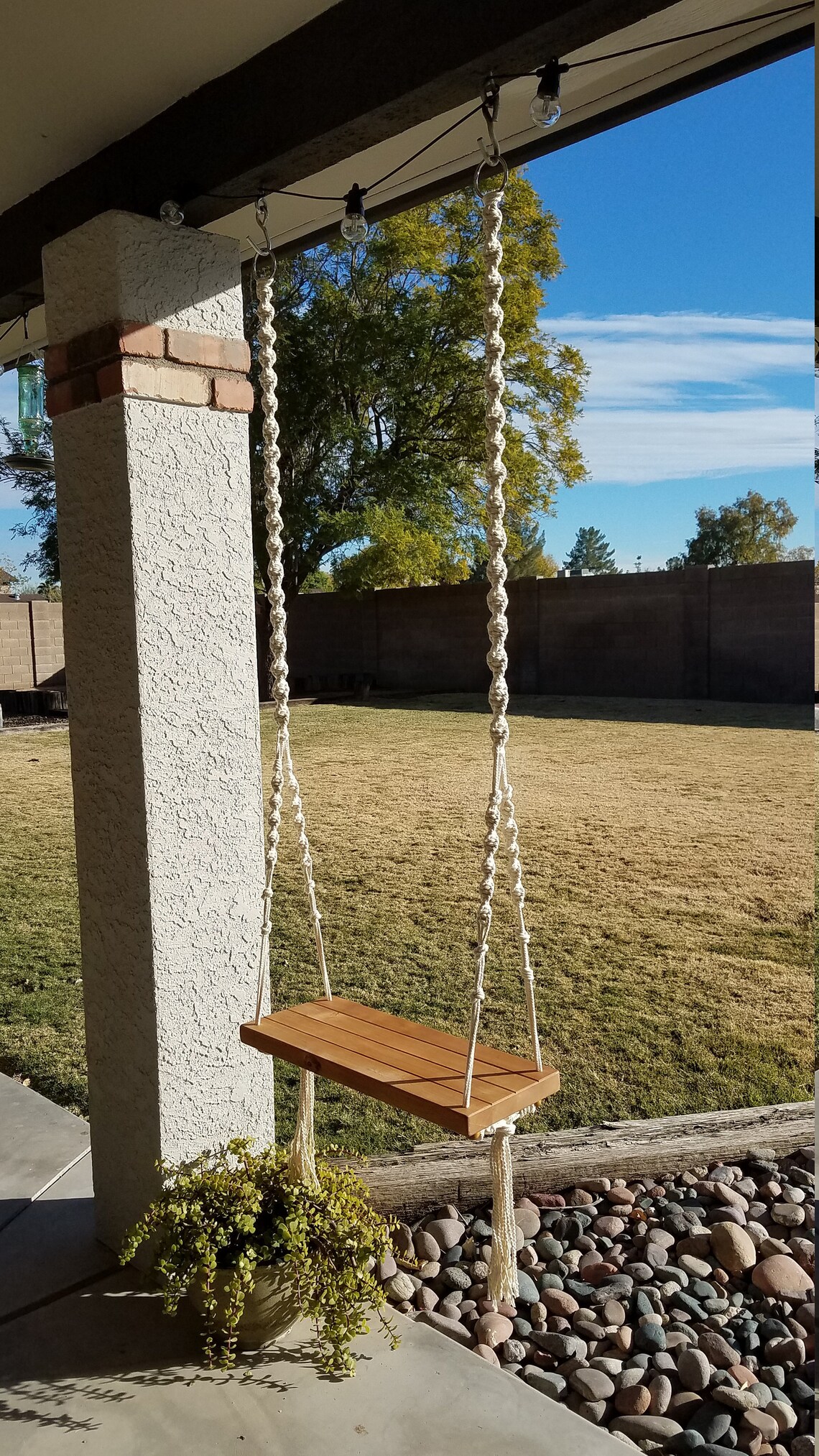 macrame swing set