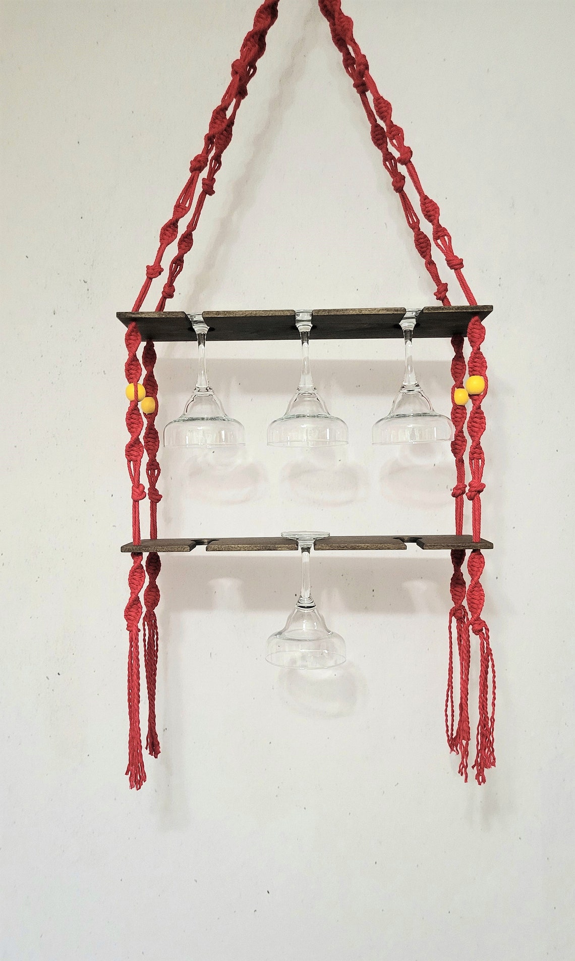 Margarita Glass Holder Macrame Hanging Margarita Glass Etsy