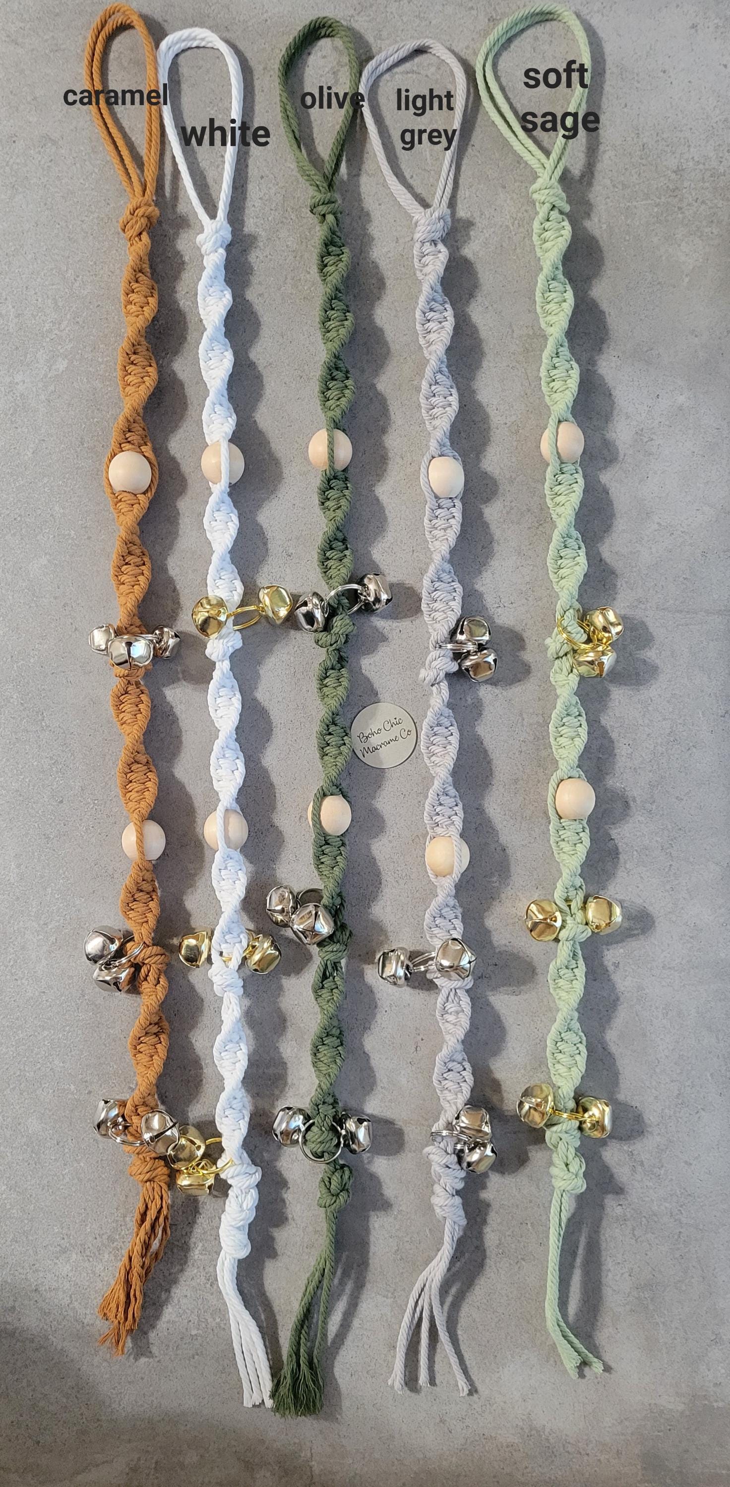 Dog Bells, Puppy Potty Training, Boho Decor (31" Long), Gift for New Pet Owner
