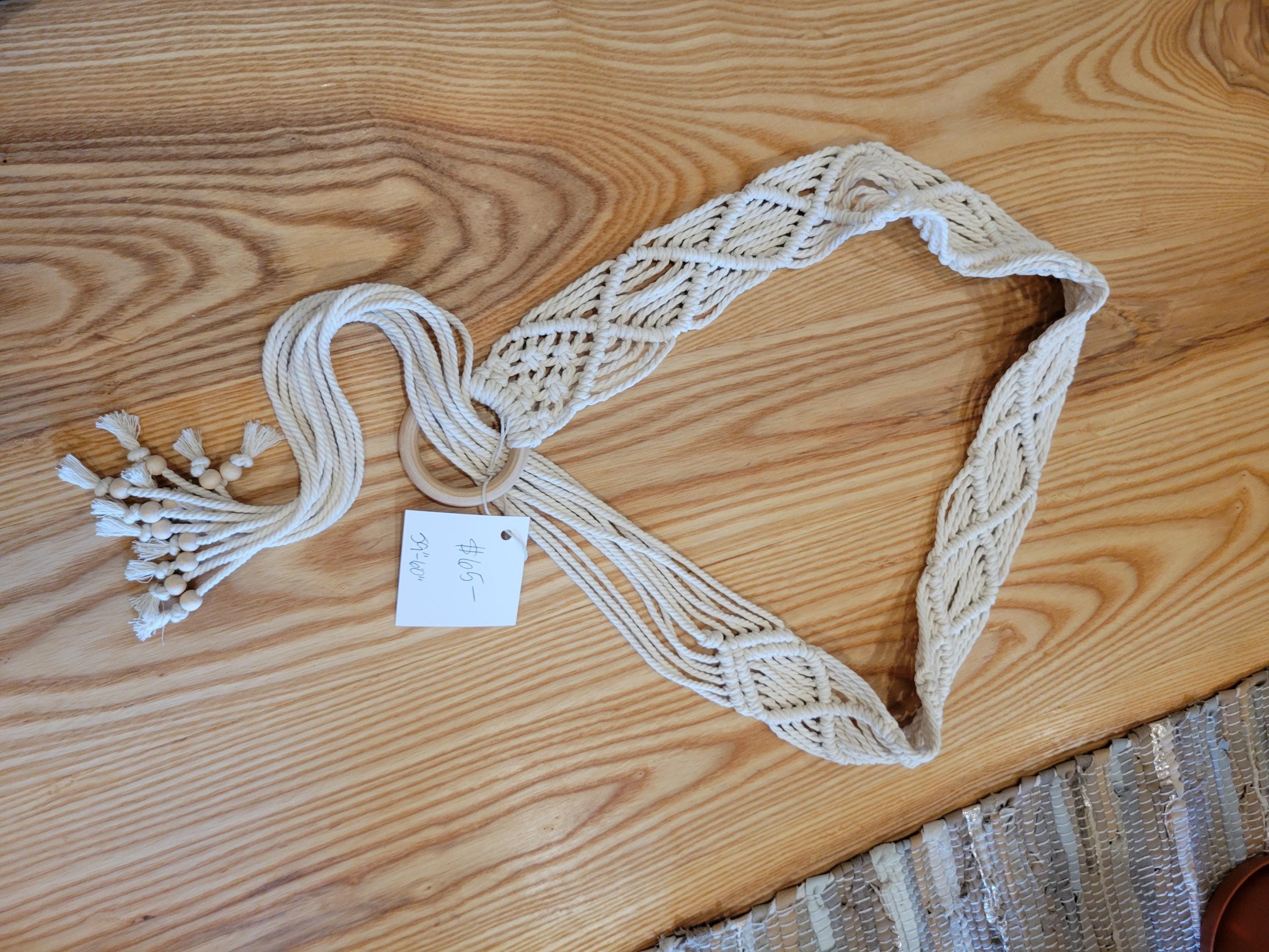 Macrame woven wide belt size M/L MACRAME BELT – BIBI MARINI main image 4