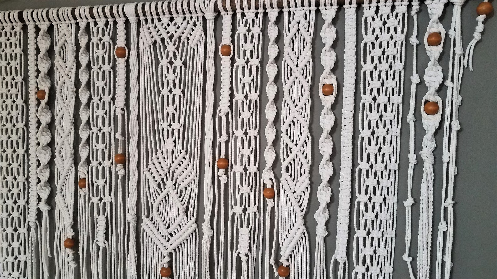 Large White Macrame Wall Hanging Made to Order Macrame Wall Etsy