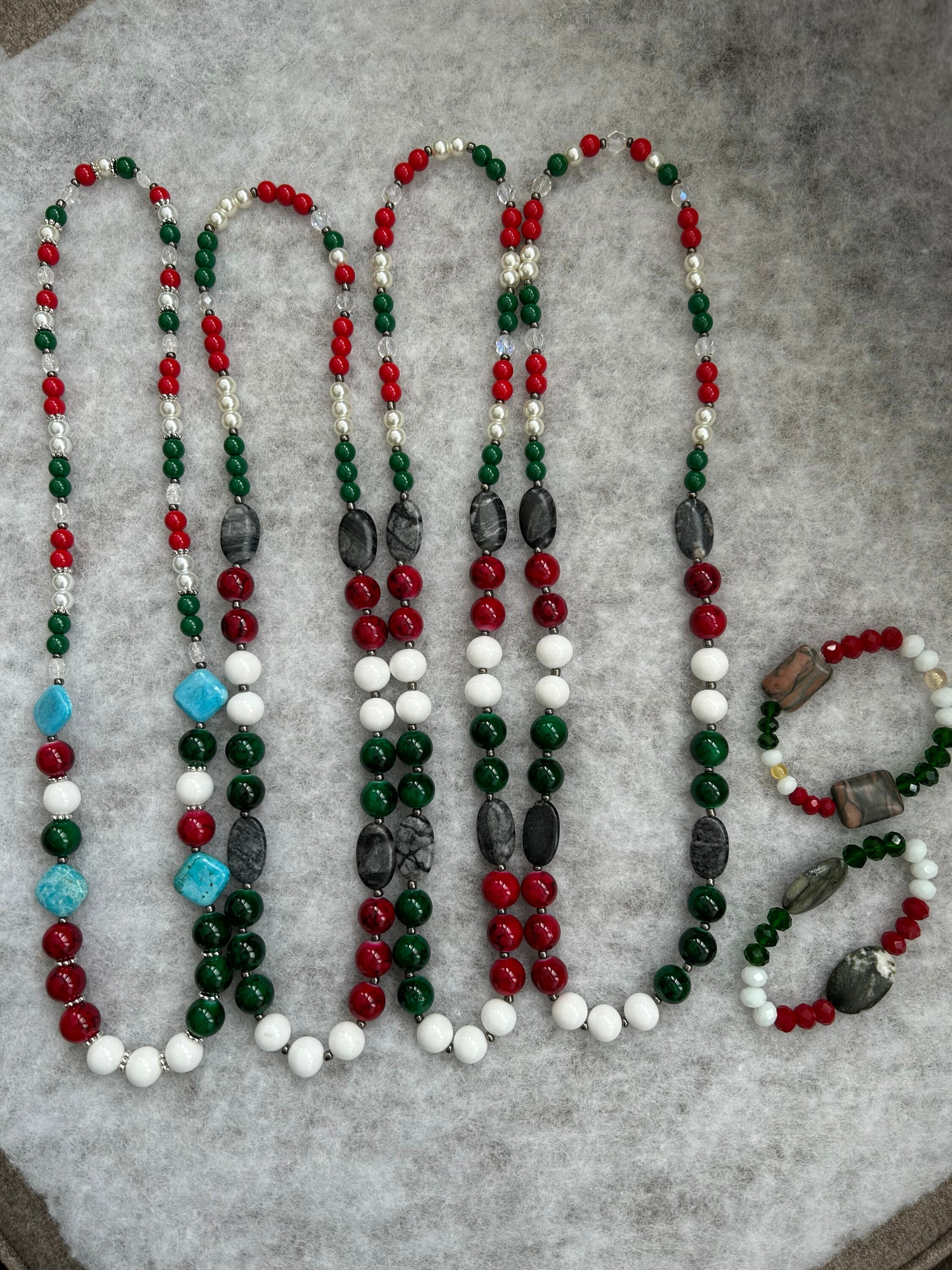 ブレスレット LESS IS MORE green bead necklace Elizabetta Cage Bead Necklace - Green Apple Jade – Juliska