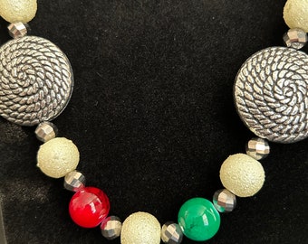 Zan zendegi azadi Necklace and bracelet set easy wear slip on - No clasps, disabled elder friendly - Italy - Mexico - women life freedom