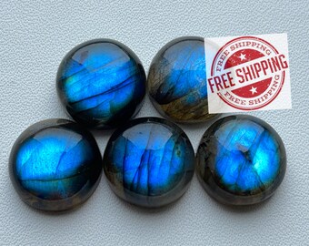 Top Quality Design Multi Blue Flashy Labradorite Cabochon Fancy Shape Dual Color Smooth Polished Handmade Gemstone For Pendent Jewelry G2209