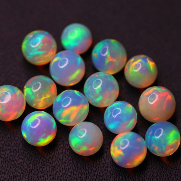 4-6 mm Opal Balls Natural Ethiopia opal undrilled sphere beads Multi fire Ethiopian opal tiny balls . sizes - 4mm, 5mm, 6mm ( not drill )