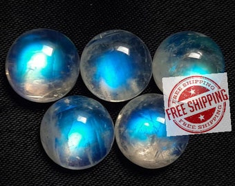 3-10 mm Moonstone Cabochon, Rainbow Moonstone Cabochon, round shape moonstone, calibrated, flat back , Natural gemstone | moonstone cab
