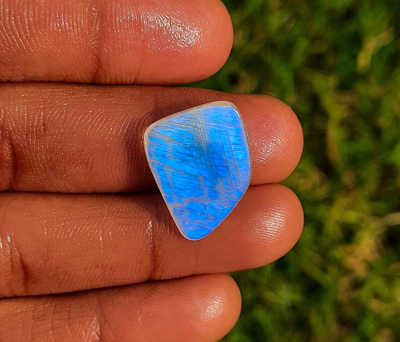 Freeform 21 x 15 mm Rainbow moonstone cabochon calibrated genuine rainbow moonstone Rainbow moonstone flat back cabochon