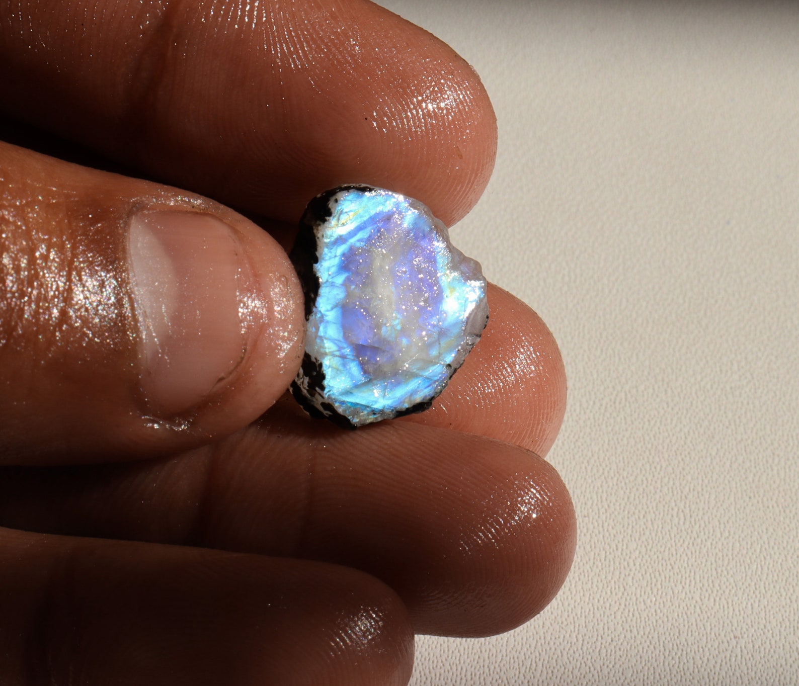 Flashy Raw Moonstone Rough Flashy Raw Rainbow Moonstone Etsy