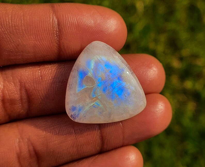 Freeform calibrated 24 x 24 mm Rainbow moonstone cabochon flat back cabochon genuine rainbow moonstone Rainbow Moonstone