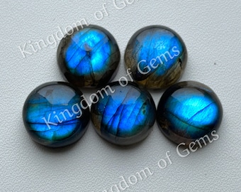 3-20 mm Labradorite Cabochon, Forma Redonda Azul Labradorite Cabochon , espalda plana ,Cab 3,4,5,6,7,8,9,10,11,12,13,14,15,16,17,18,19,20 mm tamaños
