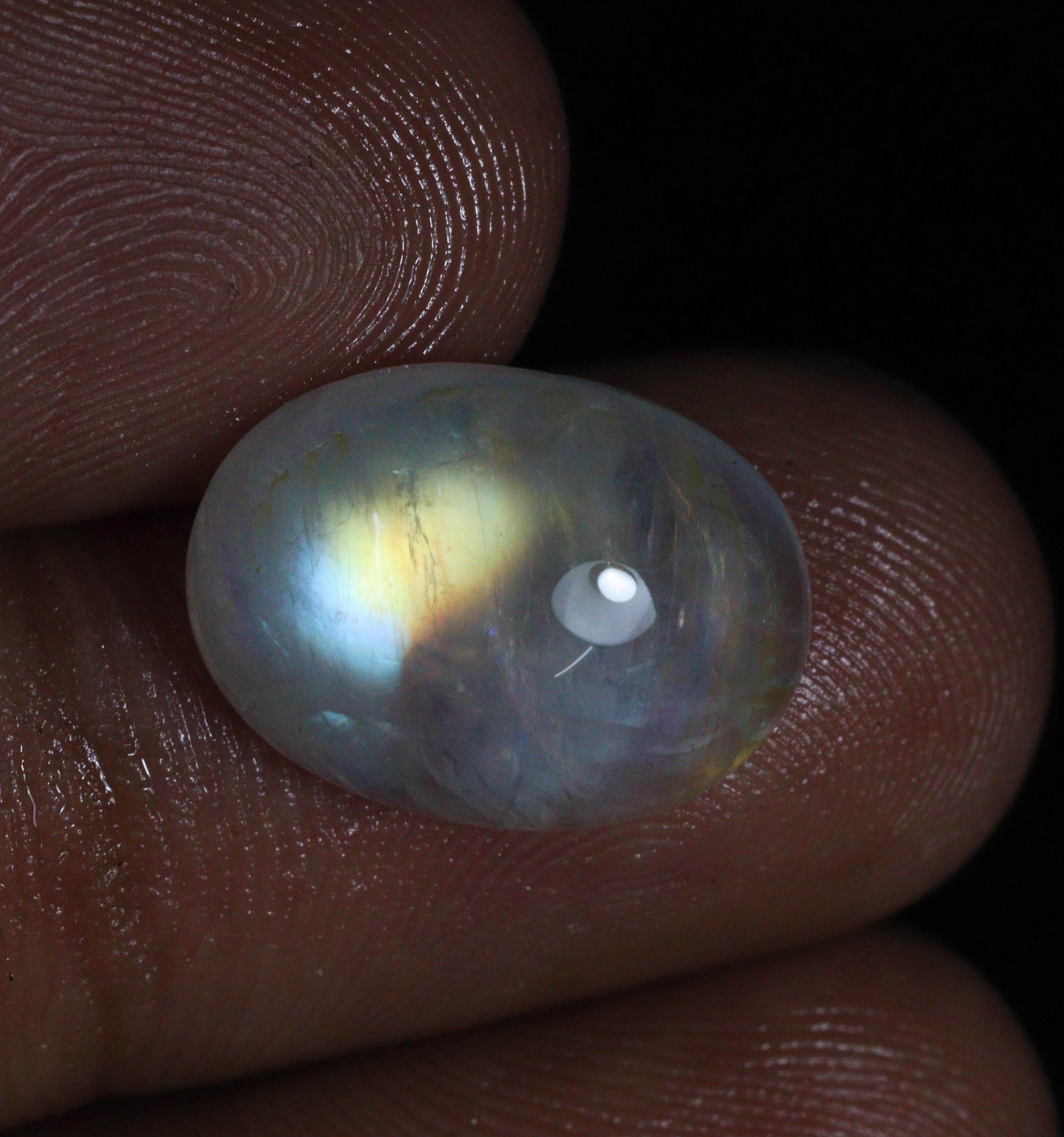Rainbow Moonstone Healing Stone – Crystal for Meditation, Intuition, Moon Magic, Jewelry Supplies, Reiki Energy