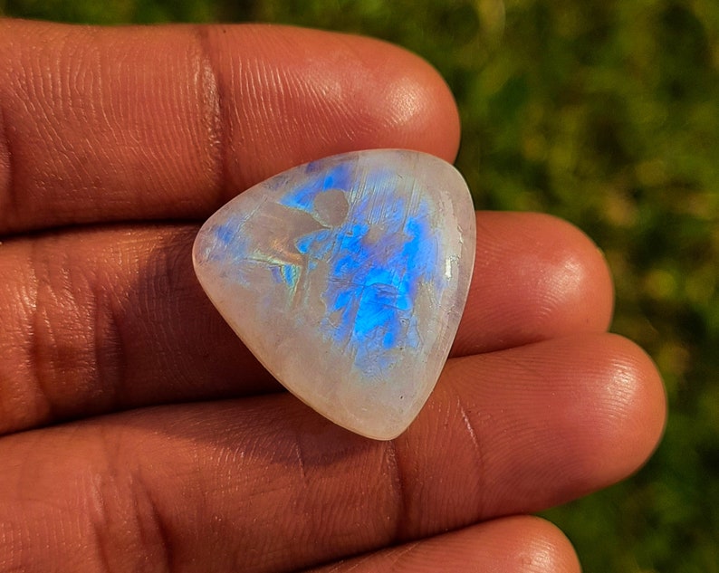 Freeform calibrated 24 x 24 mm Rainbow moonstone cabochon flat back cabochon genuine rainbow moonstone Rainbow Moonstone